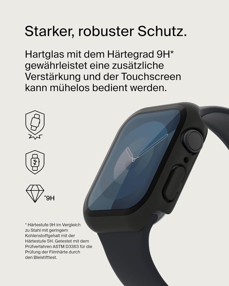 Belkin TemperedCurve 2in1 képernyővédő Apple Watch Series 9/8/7 45mm fekete - Apple Watch 45mm, black