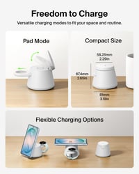 Stație de încărcare wireless Belkin Ultracharge 3-în-1 Qi2.2 de 25W cu port USB-C pentru Samsung Galaxy S25, Galaxy Watch, Pixel 10 și Apple Watch, cu adaptor de 45W inclus 7