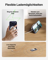 Belkin UltraCharge magnetická Qi2 25W bezdrôtová nabíjačka s pasívnym chladením – biela 5