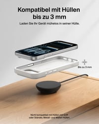 Încărcător magnetic wireless rapid Belkin UltraCharge Qi2 25W, compatibil cu iPhone 17 și AirPods Pro, cu răcire pasivă, negru 8