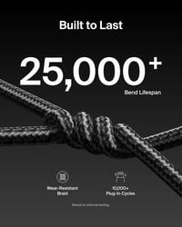 Belkin BoostCharge fonott USB-C – USB-C kábel 240W, 1,5 m, 2 db - fekete 3