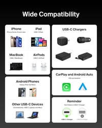 Belkin BoostCharge fonott USB-C – USB-C kábel 240W, 1,5 m, 2 db - fekete 4