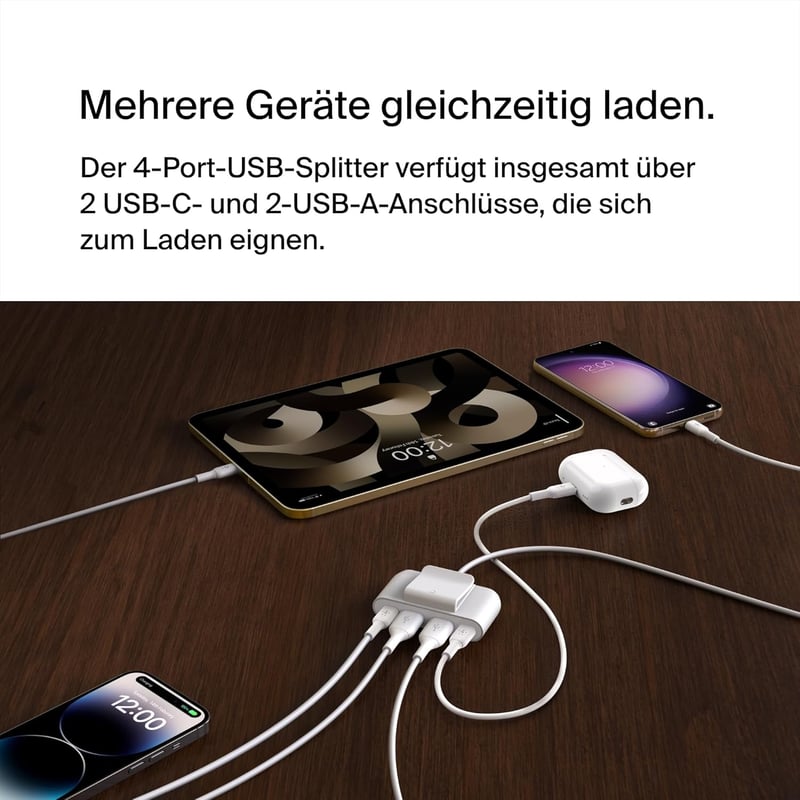 Belkin USB Type-C kábel 2m fehér - gyors adatátvitel és töltés - White