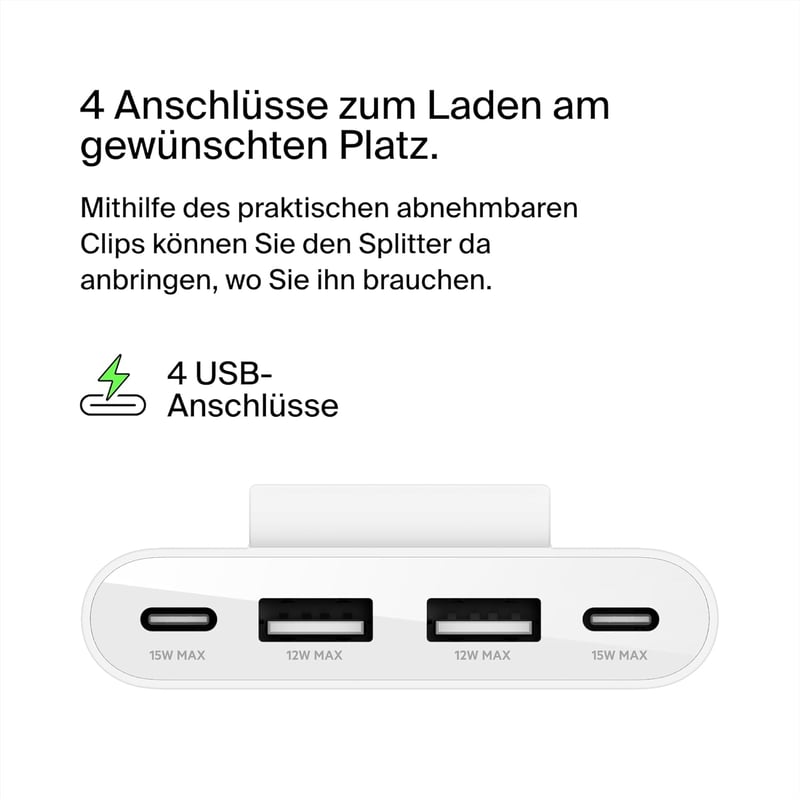 Belkin USB Type-C kábel 2m fehér - gyors adatátvitel és töltés - White