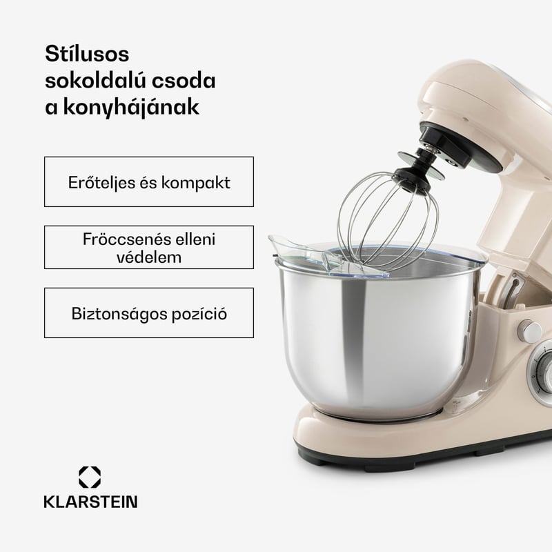 Bella Pico 1300W 5L Krémszínű Konyhai Robotgép Mixerrel