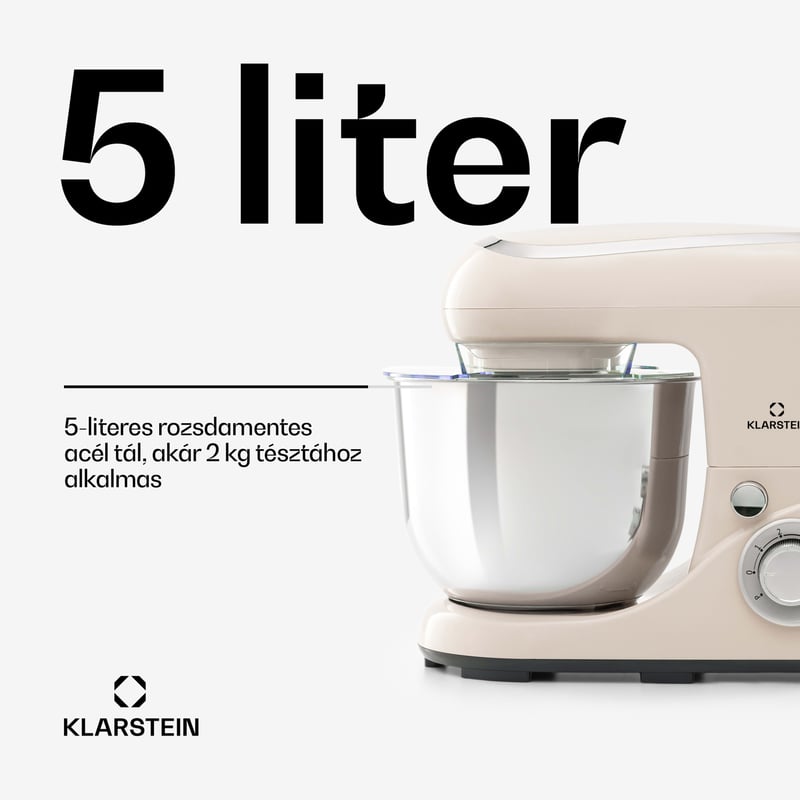 Bella Pico 1300W 5L Krémszínű Konyhai Robotgép Mixerrel