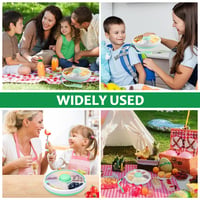 Cutie pentru gustări BellaGesundheit cu 5 compartimente rotative, cu capac, organizator verde pentru copii, pentru fructe, nuci, dulciuri, picnicuri și petreceri 7
