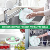 Cutie pentru gustări BellaGesundheit cu 5 compartimente rotative, cu capac, organizator verde pentru copii, pentru fructe, nuci, dulciuri, picnicuri și petreceri 4