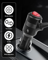 BellaGesundheit Szivargyújtó Elosztó - 1-ről 2-re Autós Adapter Kapcsolóval, 12V/24V Kompatibilis, Autókhoz, Motorokhoz és Teherautókhoz

AI 3