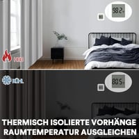 BellaHills 100% Sötétítő Függöny 225x140 cm Hőszigetelő Szürke 6