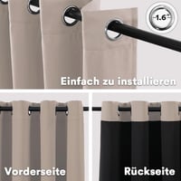 BellaHills 100% Sötétítő Függöny 225x140 cm Hőszigetelő Szürke 7