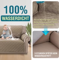 BellaHills 100% vízálló L alakú kanapévédő 247 cm, taupe 7