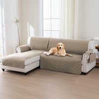 BellaHills 100% vízálló L alakú kanapévédő 247 cm, taupe 1
