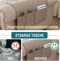 BellaHills 100% vízálló L alakú kanapévédő 247 cm, taupe 4