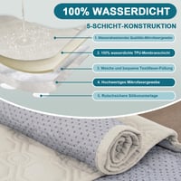 Husă de protecție pentru canapea BellaHills pentru 1-2-3-4 persoane și canapea de colț în formă de L (205 cm), 100% impermeabilă, antiderapantă, pentru câini și animale de companie, bej 9
