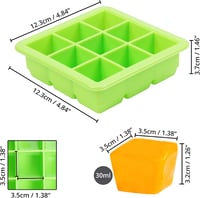 Belle Vous 2 db szilikon jégkocka forma fedéllel, 30 ml, halmozható, átlátszó 2