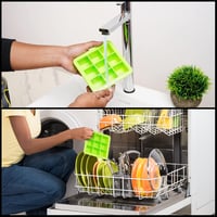 Belle Vous 2 db szilikon jégkocka forma fedéllel, 30 ml, halmozható, átlátszó 5