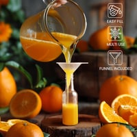 BELLE VOUS 24 db Mini Műanyag Palack Tetővel - 50ml Üres Kiszerelő Flakón Szeszes Italhoz - 24 pack 3