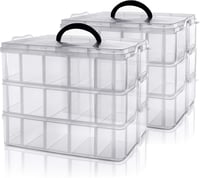 BELLE VOUS 3 szintes tárolódoboz 30 rekeszes szortírozó doboz 2 db 1