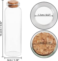 BELLE VOUS Mini üvegpalack dugóval - 50 ml - 36 db 2
