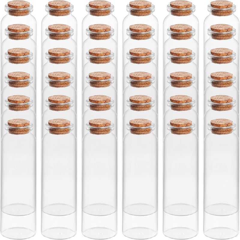BELLE VOUS Mini üvegpalack dugóval - 50 ml - 36 db