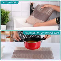 Belle Vous 6 darabos tányéralátét szett khaki-barna PVC, mosható, csúszásmentes, vízálló 4