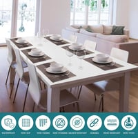Belle Vous 6 darabos tányéralátét szett khaki-barna PVC, mosható, csúszásmentes, vízálló 5