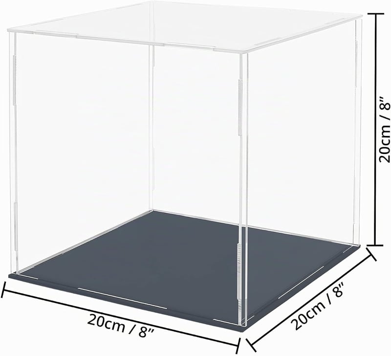 Belle Vous átlátszó akril vitrin szett 20x20x20 cm plexiglass tárolódoboz