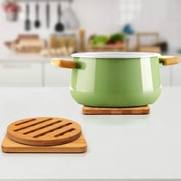Belle Vous Bambusz Trivet Szett 4 db Hőálló Edénytartó 15x15 cm 5