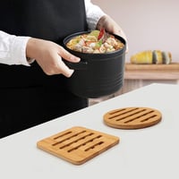 Belle Vous Bambusz Trivet Szett 4 db Hőálló Edénytartó 15x15 cm 4