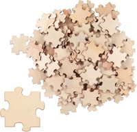 BELLE VOUS Fa Puzzle Üres 100 db Festéshez DIY Kézműves Esküvői Vendégkönyv 1