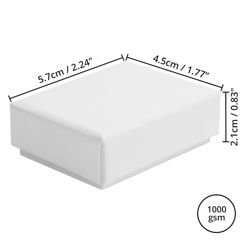Belle Vous Fehér Kraft Ajándék Doboz Ékszer Csomagoláshoz 25db - Pamut Betéttel