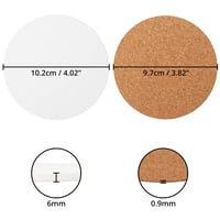 Belle Vous Okrugli bijeli keramički podmetači (12 komada) 10,2 cm – Neglazirane pločice za podmetače s podlogom od pluta – Podmetači za posude, čaše, šalice, za oslikavanje, akril i mozaik 2