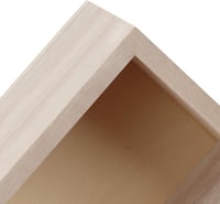 BELLE VOUS Négyzet alakú nyers fa tárolódoboz szett 4 db-os 9,5x9,5x5cm 4