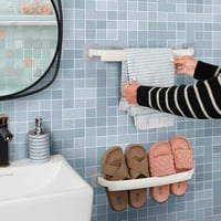 Belle Vous Öntapadós Törölközőtartó 45 cm - 2 db Fúrás Nélkül Fürdőszobába és Konyhába 6