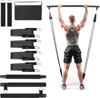 Belle Vous Pilates Rúd Készlet 4 Ellenállásos Szalaggal - Otthoni Edzéshez 1