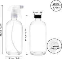 BELLE VOUS Üres Utántölthető Tiszta Spray Palack 3 db 250 ml Aromaterápia 2