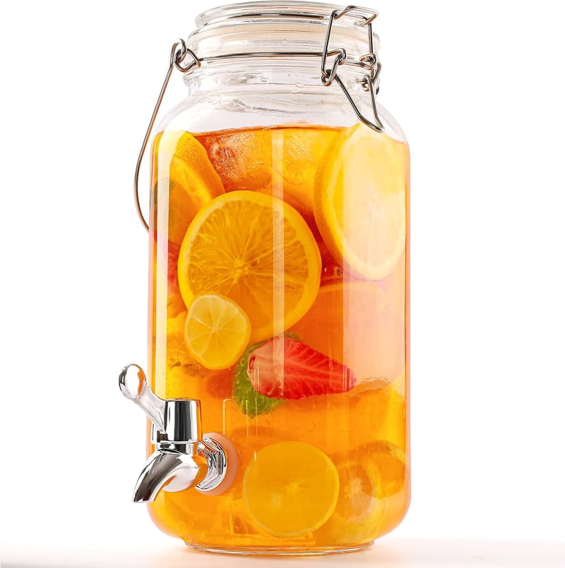 Belle Vous üveg italadagoló csappal 2,5 L - retro ital diszpenzér