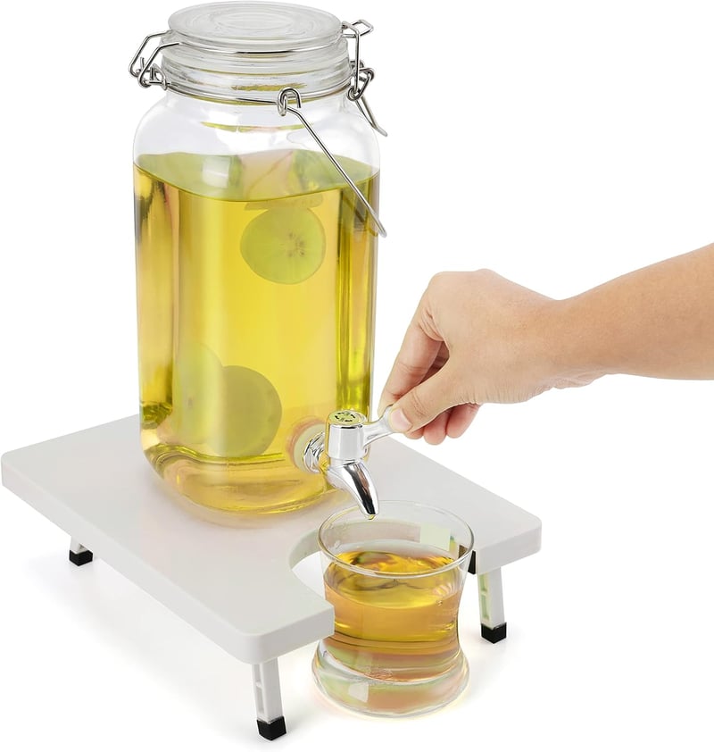Belle Vous üveg italadagoló csappal 2,5 L - retro ital diszpenzér