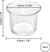 Belle Vous Üveg Mécsestartó Szett 6 db - Teafény Tartó, Esküvő és Dekoráció 2