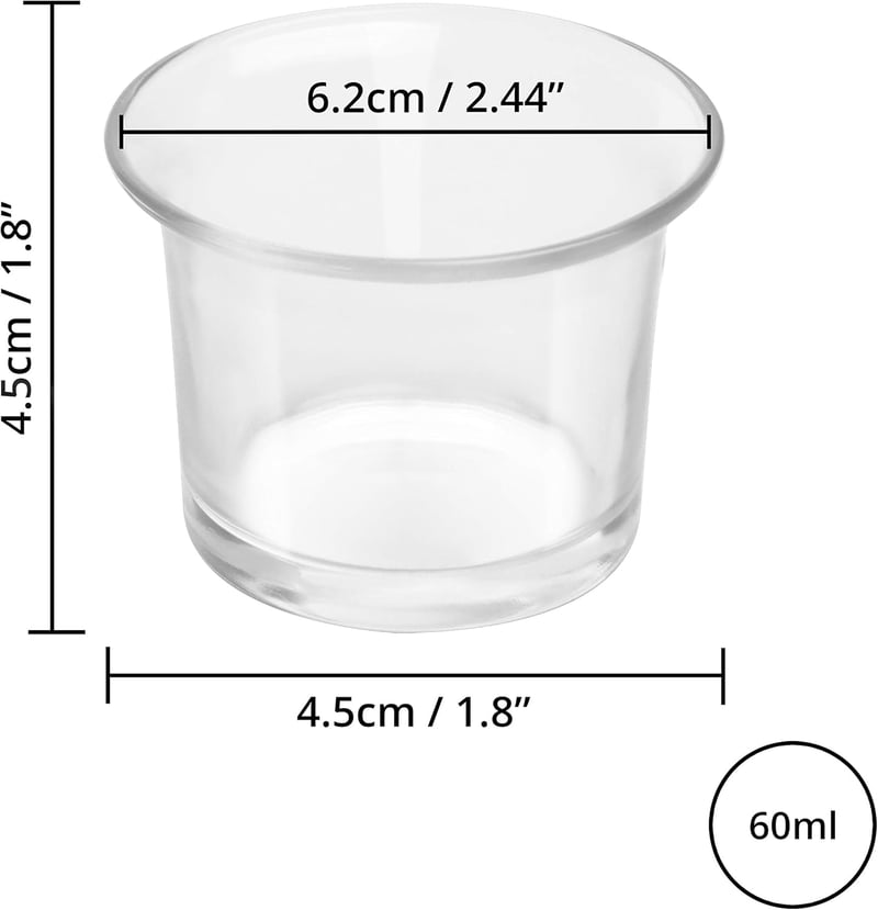 Belle Vous Üveg Mécsestartó Szett 6 db - Teafény Tartó, Esküvő és Dekoráció
