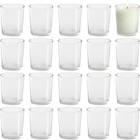 Belle Vous Üveg Mécsestartó Szett 72 db - 5x6,5 cm Átlátszó Kristályüveg Gyertyatartó Esküvőre, Asztaldekorációhoz, Otthoni Kiegészítőnek, A 1