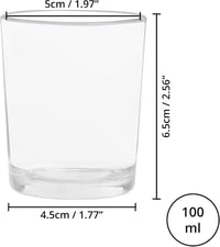 Belle Vous Üveg Mécsestartó Szett 72 db - 5x6,5 cm Átlátszó Kristályüveg Gyertyatartó Esküvőre, Asztaldekorációhoz, Otthoni Kiegészítőnek, A 2