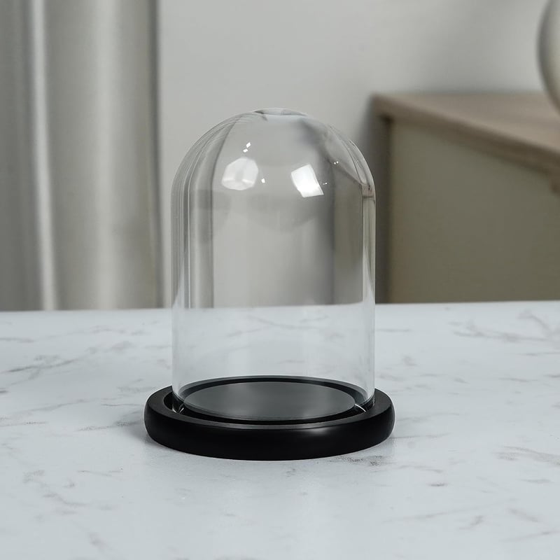 Belle Vous üvegharang fekete fa talppal 9,7 cm dekoráció