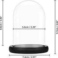 Belle Vous üvegharang fekete fa talppal 9,7 cm dekoráció 2