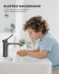 BELZ Modern Mosdó Csaptelep Vízesés Hatású Egyfuratú Gunmetal Kevert Csap 2
