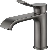 BELZ Modern Mosdó Csaptelep Vízesés Hatású Egyfuratú Gunmetal Kevert Csap 1