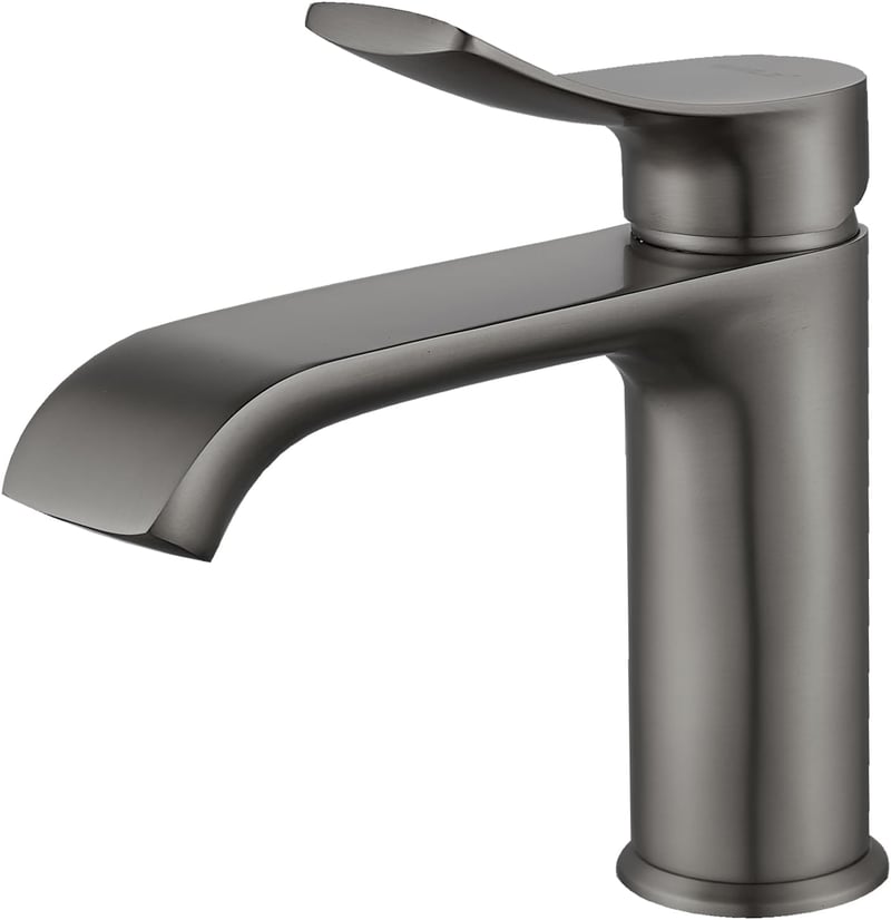 BELZ Modern Mosdó Csaptelep Vízesés Hatású Egyfuratú Gunmetal Kevert Csap