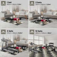 Covoraș de protecție pentru podea BeMaxx Fitness - Saltea pentru sport și gimnastică, covoraș tip puzzle pentru yoga, bandă de alergare, garaj și piscină 3
