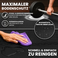 BeMaxx Súprava ochranných podložiek - Puzzle fitness podložka na cvičenie, jogu, do posilňovne, gymnastiky, pod bežecký pás, do garáže - Skladateľná podložka na cvičenie 7